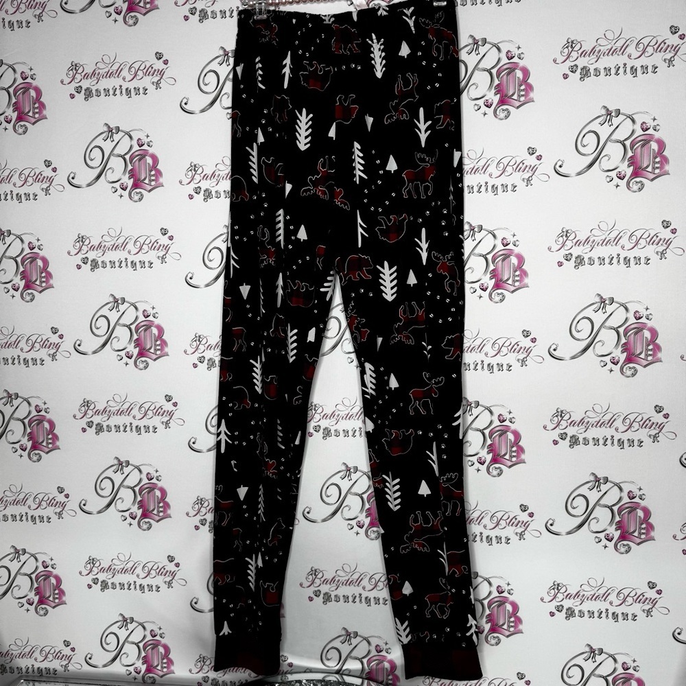 Fammy jammies pants pj plaid moose cabin 🫎 cottage outdoors mountains soft